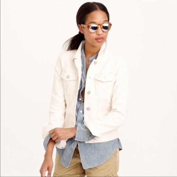 J. Crew Jackets & Blazers - J. Crew | White Jean Jacket